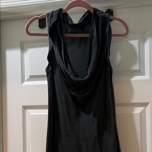 J. CREW Silk Charcoal Gray Cowl Neck Sleeveless Blouse Top